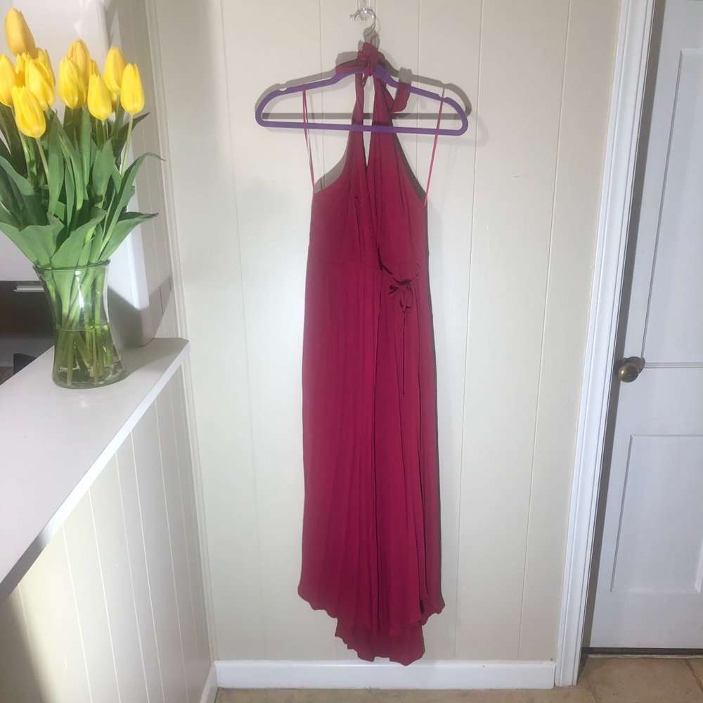 Y&I Boutique Dark Red Wrap Maxi Dress